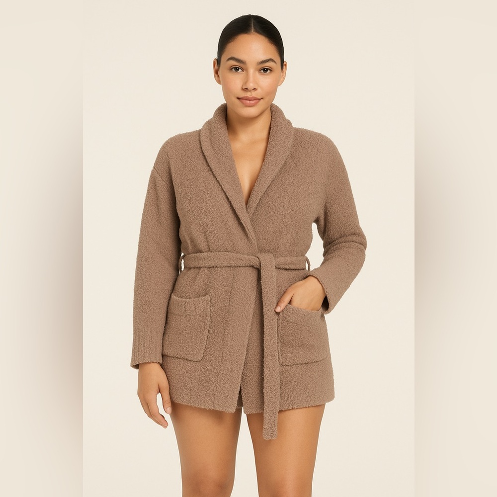 SKIMS Cozy Knit Robe in Brown
